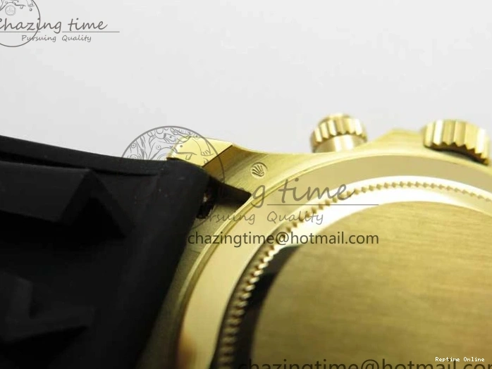 0501 Sporty Daytona 116518 KKF 1:1 Best Edition 904L Steel YG Black Dial on Rubber Strap A 2455